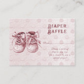 Roze Baby Schoenen Baby shower Behuizing Kaart (Voorkant)