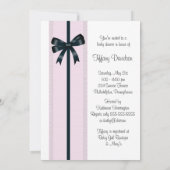 Roze Baby Schoenen Baby shower Kaart (Achterkant)