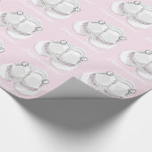 Roze Baby Schoenen Baby shower Wrapping Paper Cadeaupapier (Hoek)