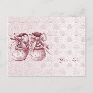 Roze Baby Schoenen Briefkaart