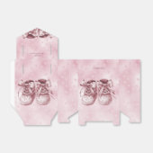 Roze Baby Schoenen Favor Box Bedankdoosjes (Uitgevouwen)