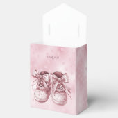 Roze Baby Schoenen Favor Box Bedankdoosjes (Geopend)