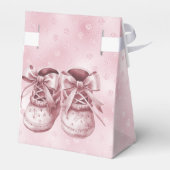 Roze Baby Schoenen Favor Box Bedankdoosjes (Achterkant)
