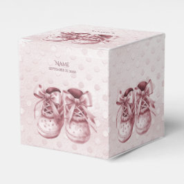 Roze Baby Schoenen Favor Box Bedankdoosjes