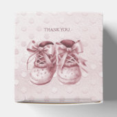 Roze Baby Schoenen Favor Box Bedankdoosjes (Bovenkant)