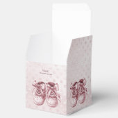 Roze Baby Schoenen Favor Box Bedankdoosjes (Geopend)
