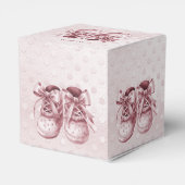 Roze Baby Schoenen Favor Box Bedankdoosjes (Achterkant)