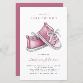 Roze Baby Schoenen Het is een Meisje Baby Brunch U