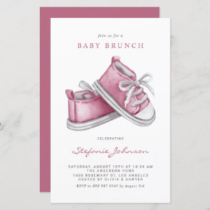 Roze Baby Schoenen Het is een Meisje Baby Brunch U