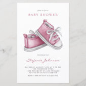 Roze Baby Schoenen Het is een Meisje Baby shower U (Voorkant)