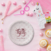 Roze Baby Schoenen Papier Bord (Feest)