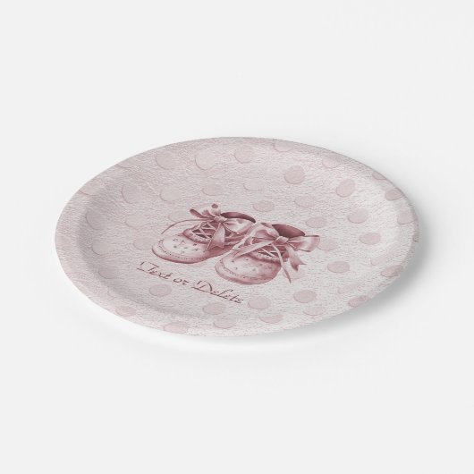 Roze Baby Schoenen Papier Bord (Gekanteld)