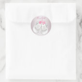 Roze Baby Schoenen Roze Baby shower Stickers (Tas)