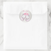 Roze Baby Schoenen Roze Baby shower Stickers (Tas)