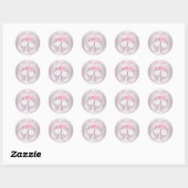 Roze Baby Schoenen Roze Baby shower Stickers (Vel)