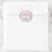 Roze Baby Schoenen Roze Baby shower Stickers (Tas)