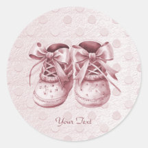 Roze Baby Schoenen Sticker