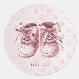 Roze Baby Schoenen Sticker