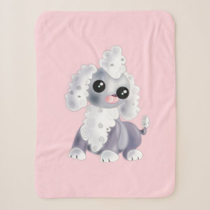 Roze Baby Sherpa Deken met Schattigee Baby Pet Dog