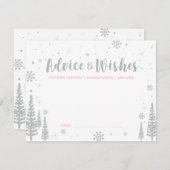 Roze Baby shower Advice Kaart voor moeder, ouders (Voorkant / Achterkant)