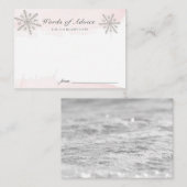 Roze Baby shower Advice-kaarten voor watercolo Sno Informatiekaartje (Voorkant / Achterkant)