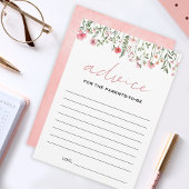 Roze baby shower Advice-ouderkaarten Advieskaart