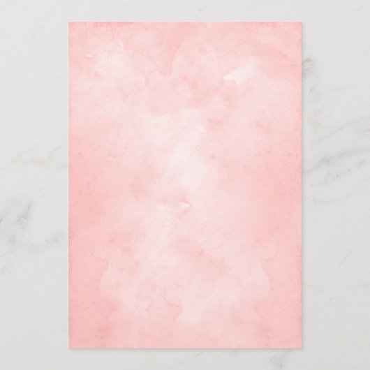 Roze baby shower Advice-ouderkaarten Advieskaart (Achterkant)