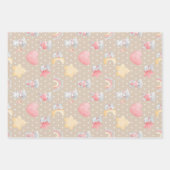 Roze Baby shower assortiment Inpakpapier Vel (Voorkant 3)