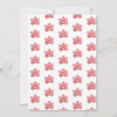 Roze Baby shower Baby Bingo Kaart (Achterkant)