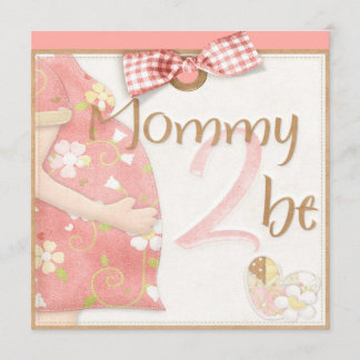 Roze Baby shower Baby Girl mammie voor uitbraken Kaart