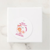 Roze Baby shower, Baby Meisje Douche Bedankjes Labels (In situ)