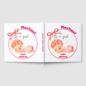 Roze Baby shower, Baby Meisje Douche Gastenboek (Volledig)