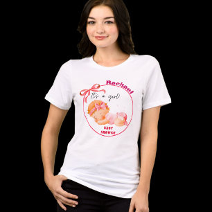 Roze baby shower, baby meisje shower Tri-Blend shirt