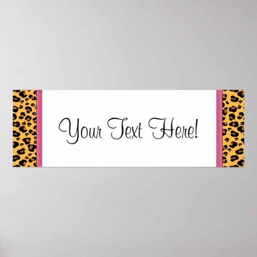 Roze Baby shower Banner Poster (Voorkant)