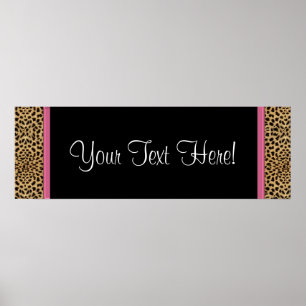 Roze Baby shower Banner Poster
