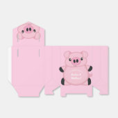 Roze Baby shower Bedankdoosjes (Uitgevouwen)