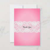 Roze Baby shower Bedankkaart (Achterkant)