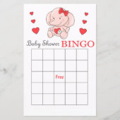 Roze baby shower bingo (Voorkant)