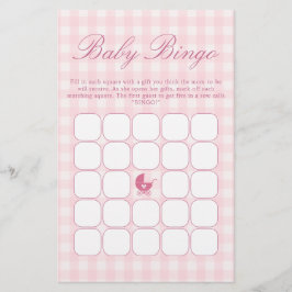 Roze baby shower bingo spel