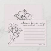 Roze Baby Shower Bloem Advies voor Moeder (Voorkant / Achterkant)