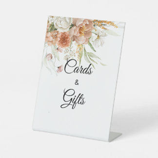Roze Baby Shower Bloemenkaart & Cadeaus Reclamebord Met Voetstuk