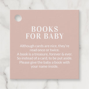 Roze Baby shower Boeken voor de Labels van het Ver