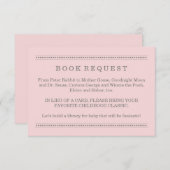 Roze Baby shower Book Request Informatiekaartje (Voorkant / Achterkant)