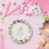 Roze Baby shower Bord van Floral Girl (Feest)