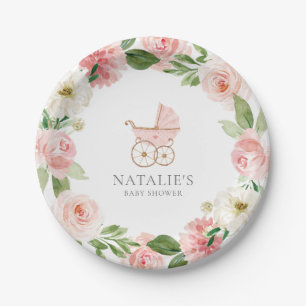 Roze Baby shower Bord van Floral Girl