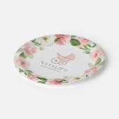 Roze Baby shower Bord van Floral Girl (Gekanteld)