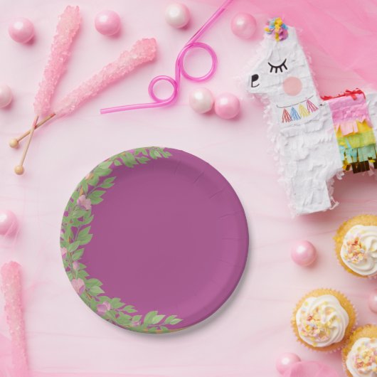 Roze baby shower bruiloft gewoon op maat papieren bordje (Feest)