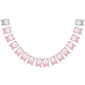 Roze Baby shower Bunting Flags - Meisje BabyShower Vlaggetjes (Alle)