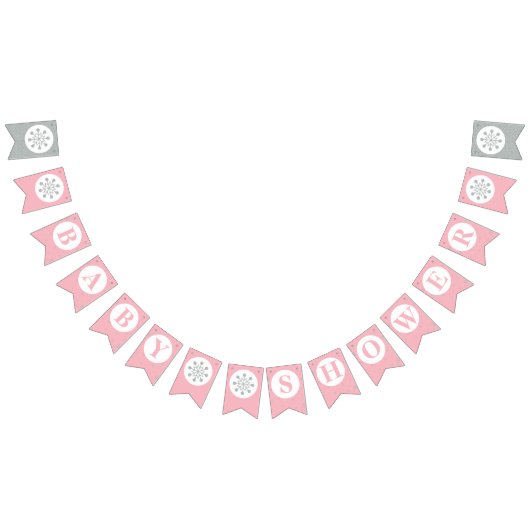 Roze Baby shower Bunting Flags - Meisje BabyShower Vlaggetjes (Alle)