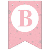 Roze Baby shower Bunting Flags - Meisje BabyShower Vlaggetjes (Derde vlag)